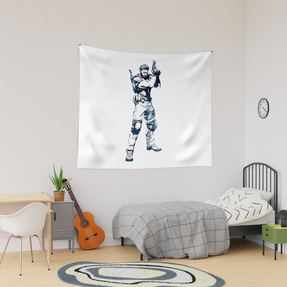 Chris Redfield Resident Evil Tapestry